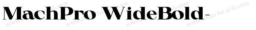 MachPro WideBold字体转换